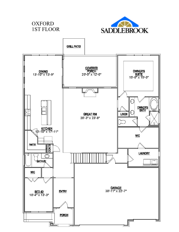 OXFORD- 2d Floor Plan 1