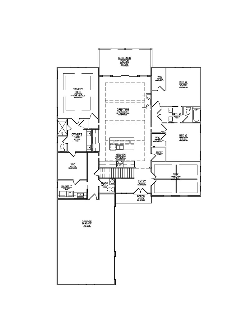 Lot 107 – 1226 Wagon Hitch- 2d Floor Plan 1